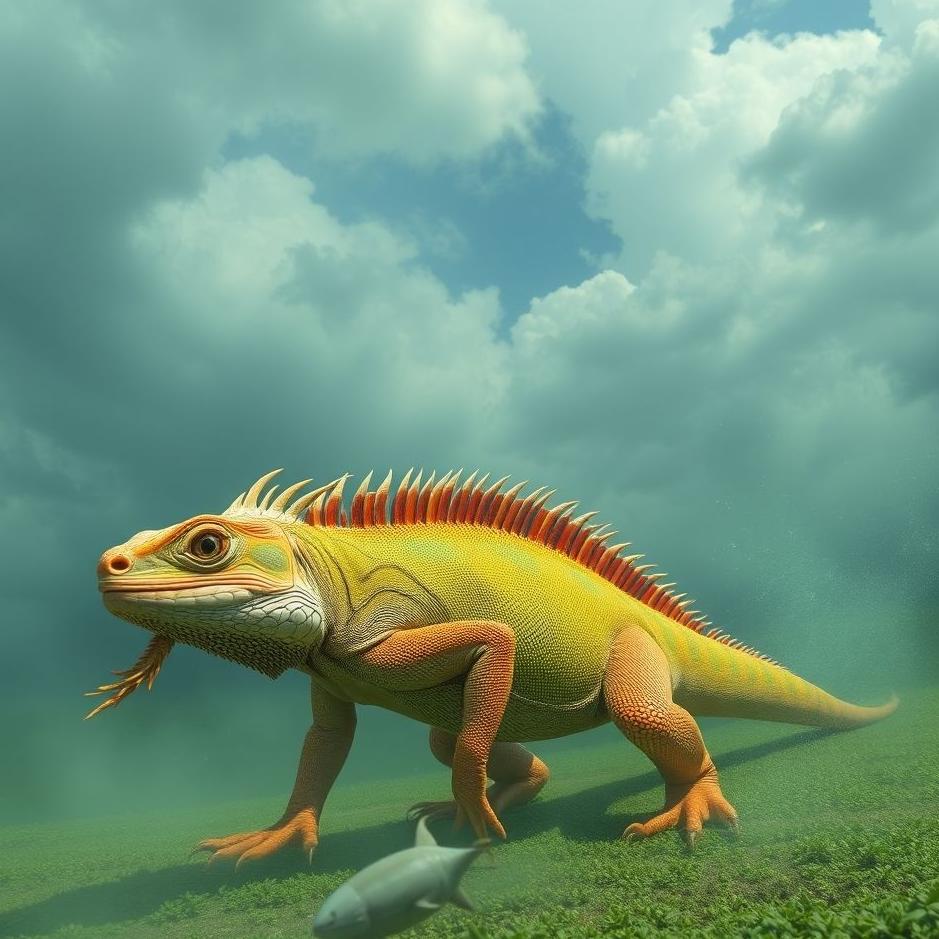 Dream : Chasing an iguana in a dream