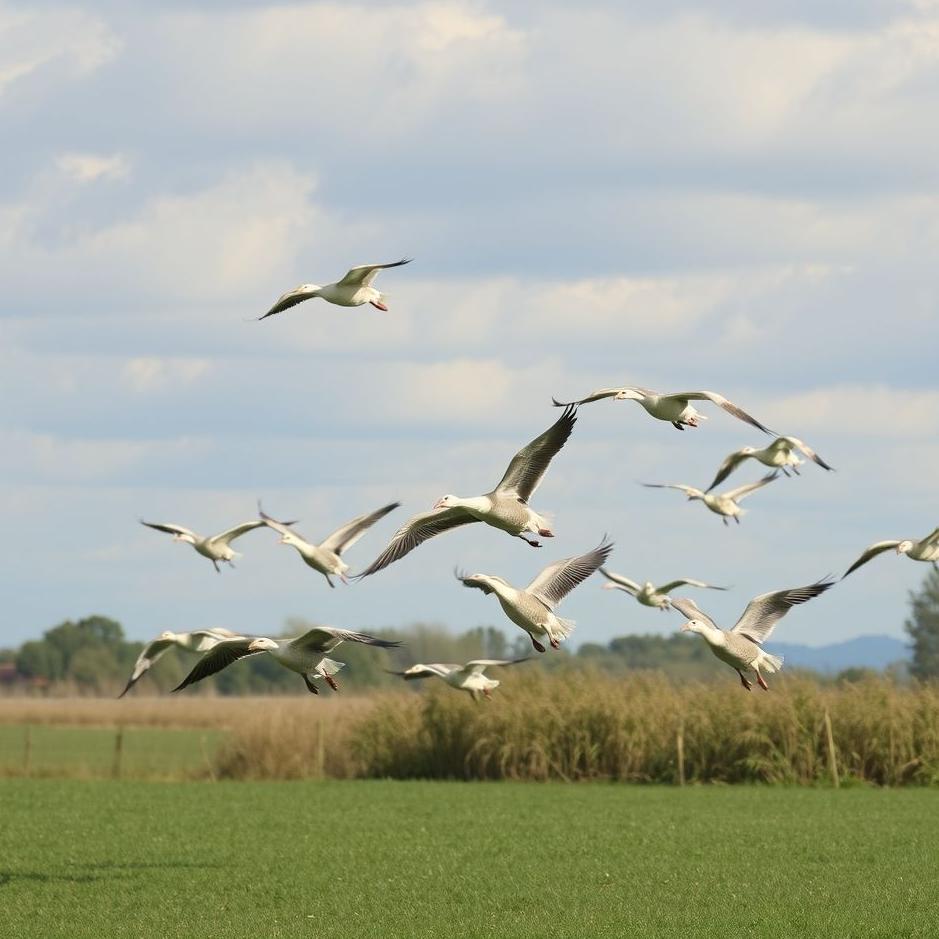Dream : Chasing geese in a dream
