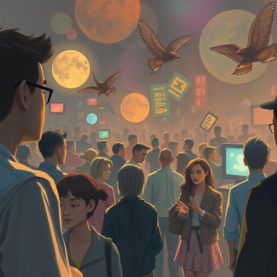 Dream : Chatting in a crowded environment in a dream
