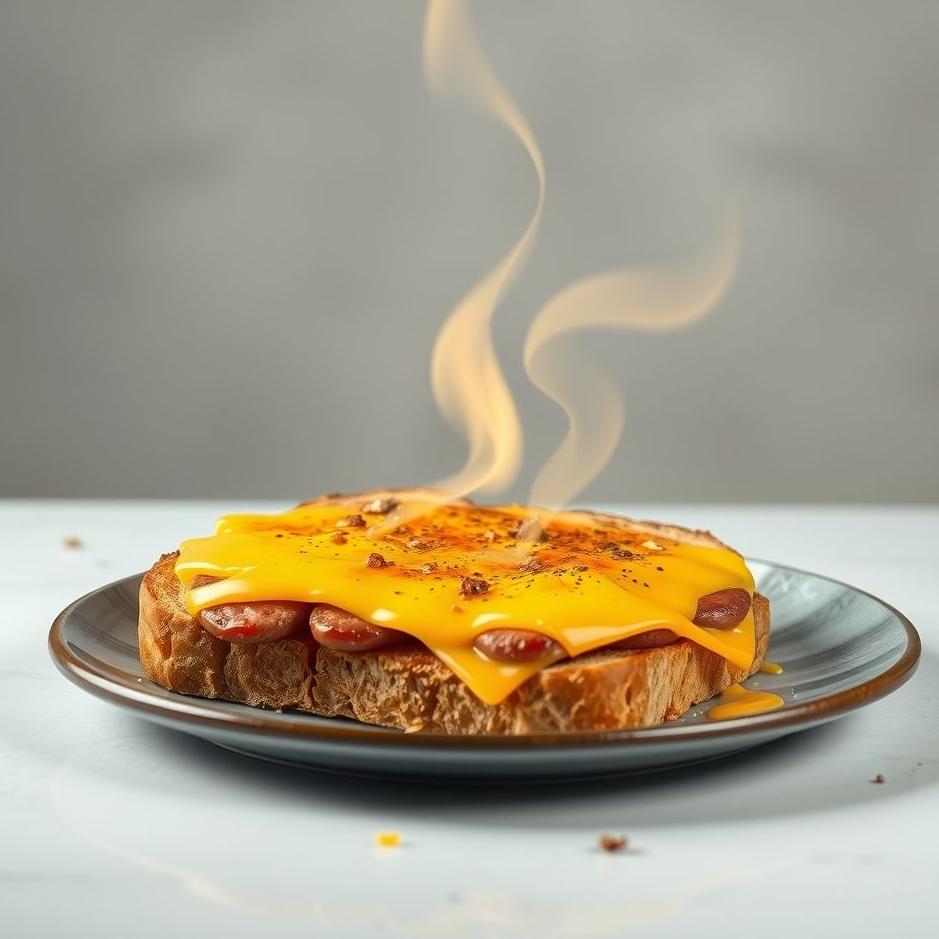 Dream : Cheese and sausage toast in a dream