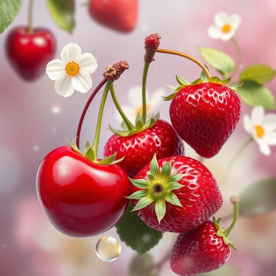 Dream : Cherries and strawberries in a dream