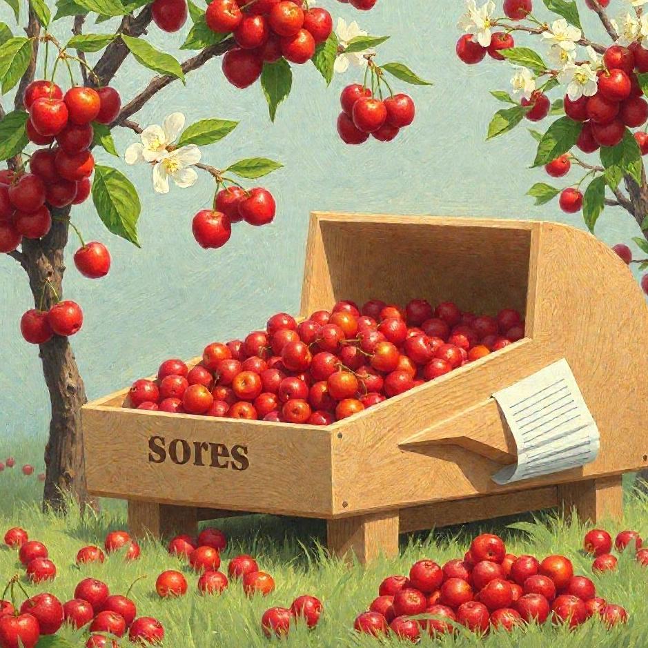 Dream : Cherry sorting in a dream
