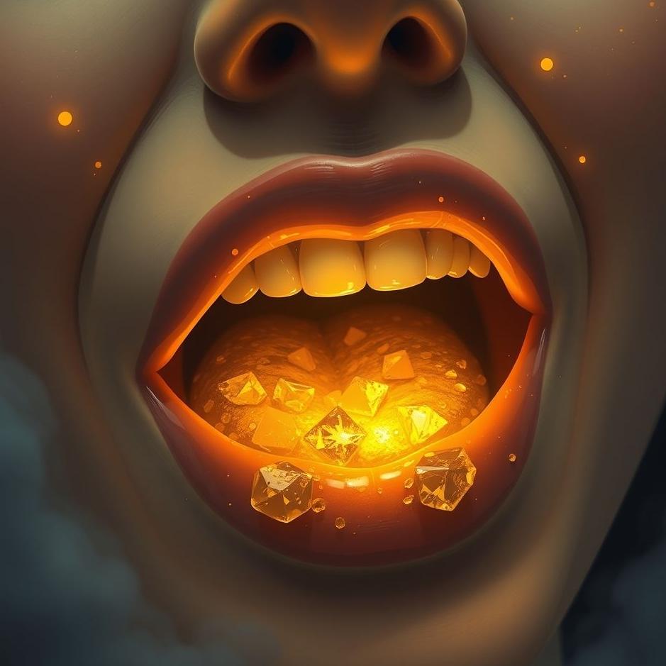 Dream : Chew gold in the mouth in the dream