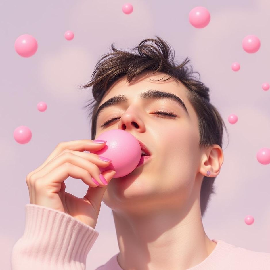 Dream : Chewing pink gum in a dream