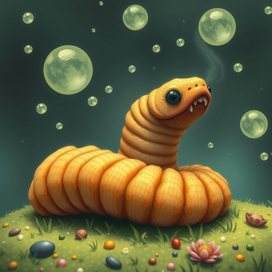 Dream : Chewing worms in a dream