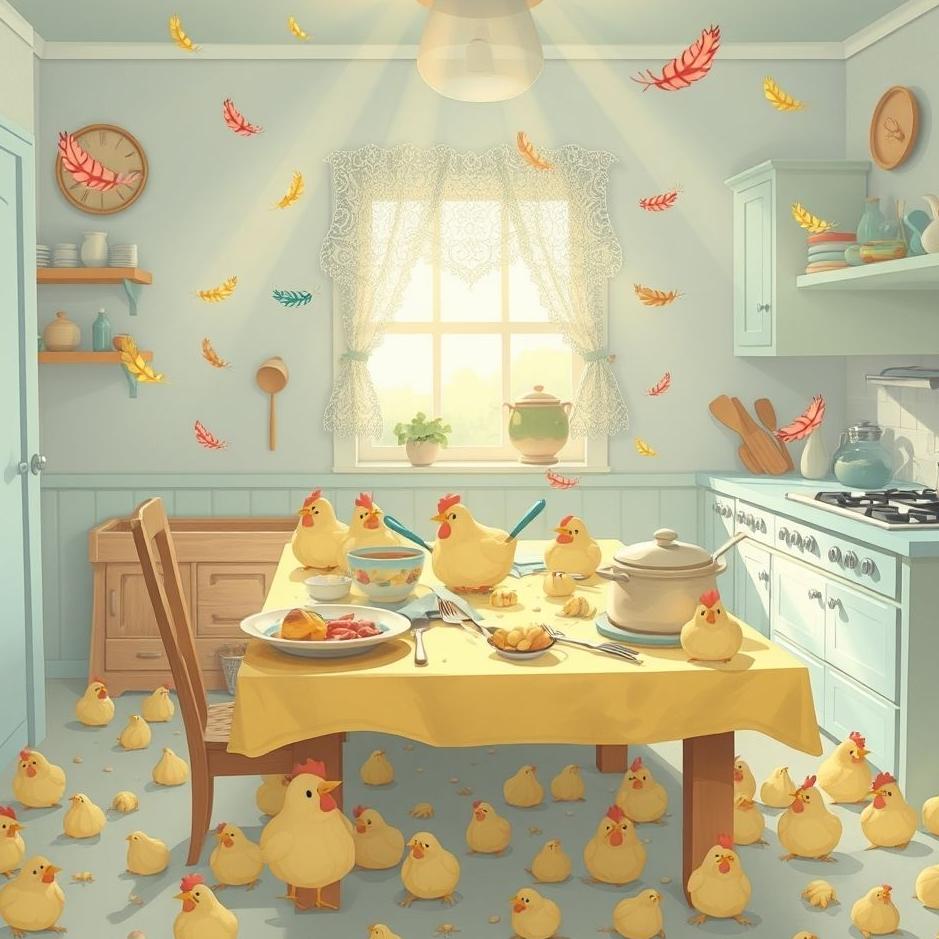 Dream : Chicken droppings at home in a dream