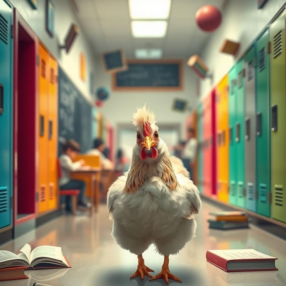 Dream : Chicken in a school in a dream