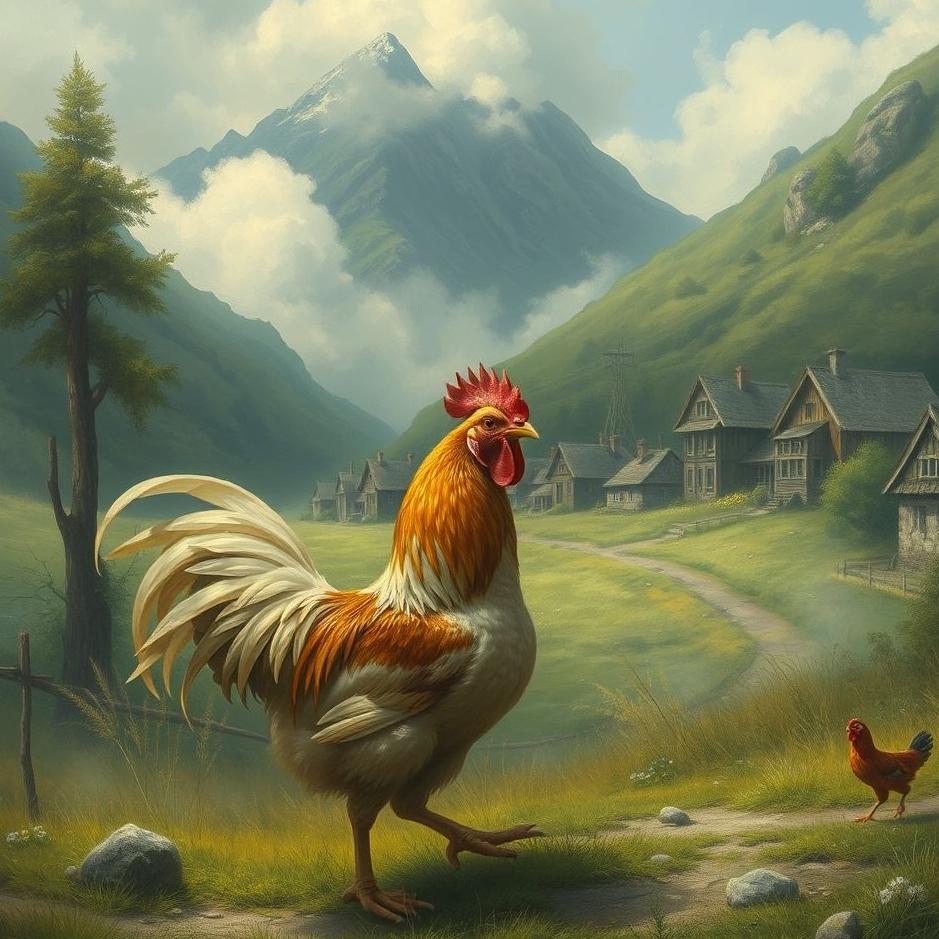 Dream : Chicken in a village in a dream