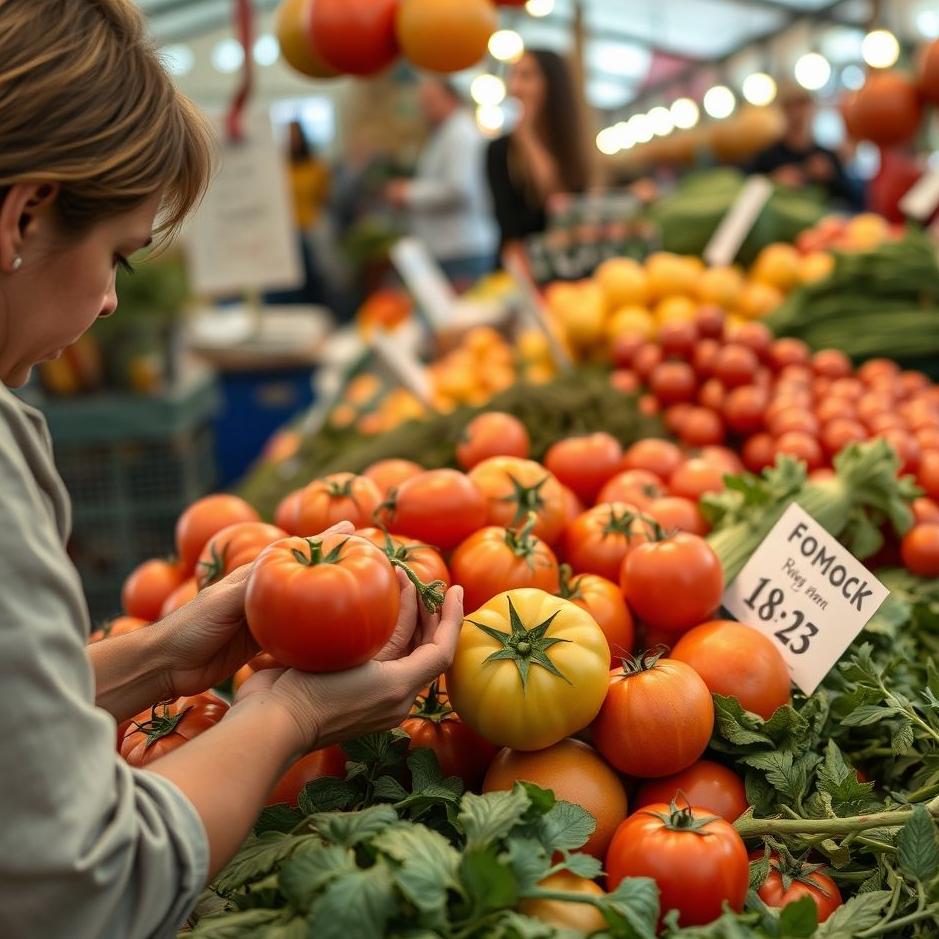 Dream : Choosing tomatoes from the market in your dream