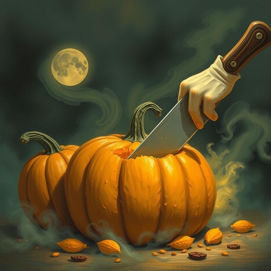 Dream : Chopping a pumpkin in a dream