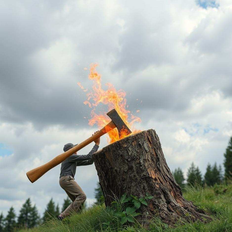 Dream Dictionary : Chopping a tree with an axe in a dream