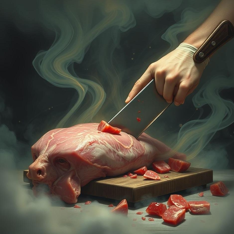 Dream : Chopping human meat in a dream