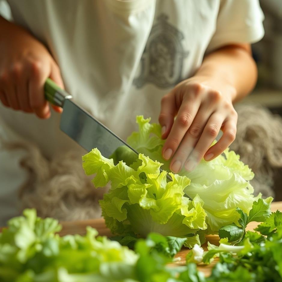 Dream : Chopping lettuce in a dream