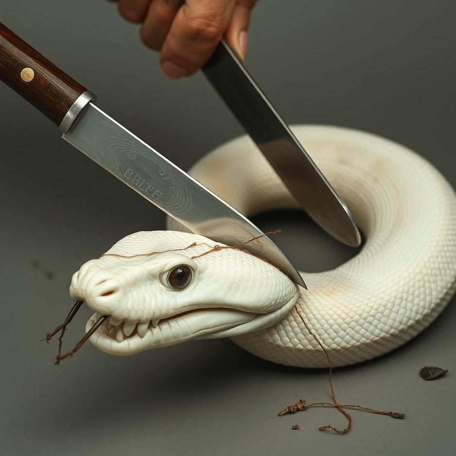 Dream : Chopping off the head of a white snake 