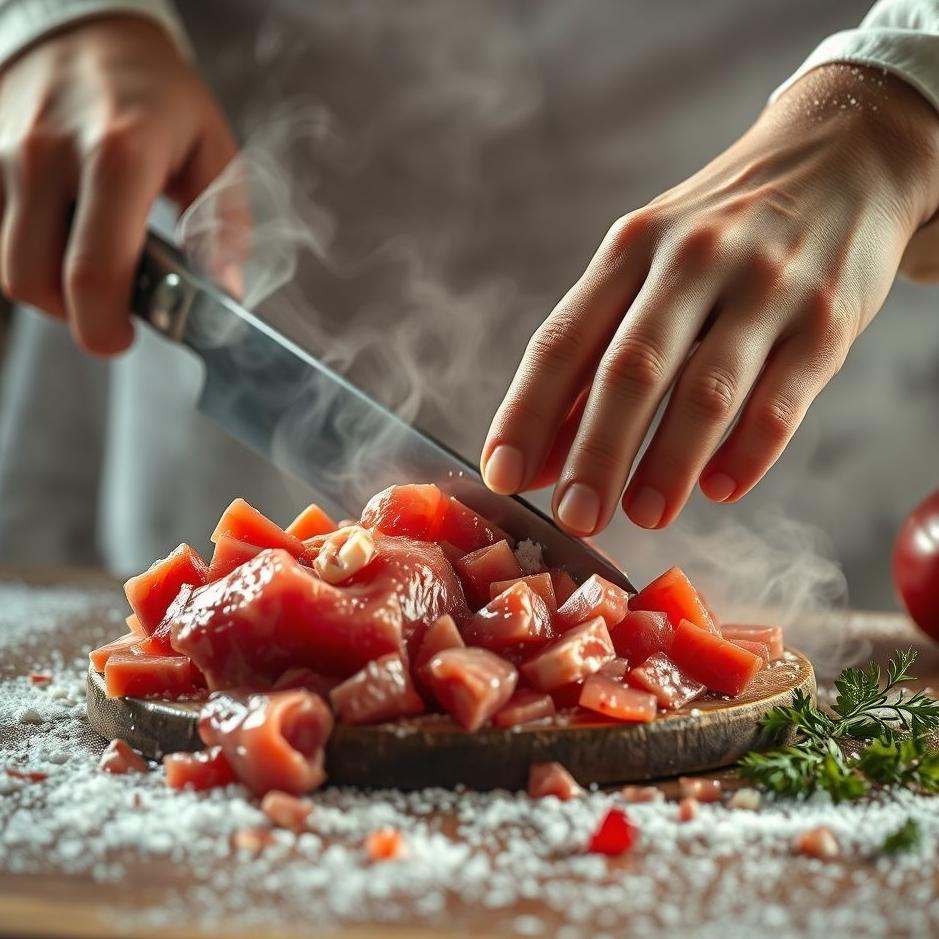 Dream : Chopping red meat in a dream