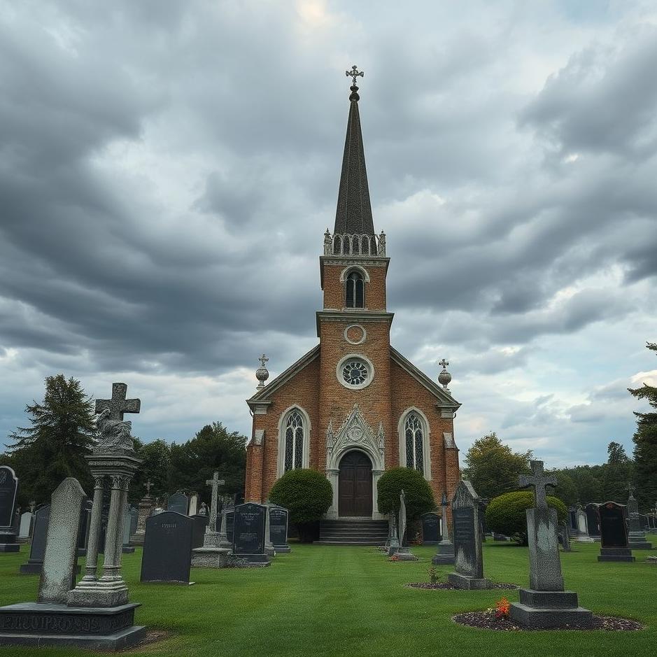 Dream : Church cemetery in a dream