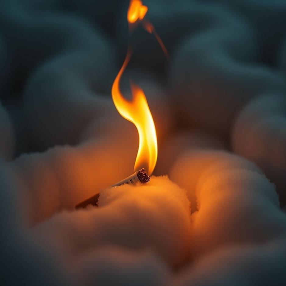 Dream : Cigarette catching fire in a dream