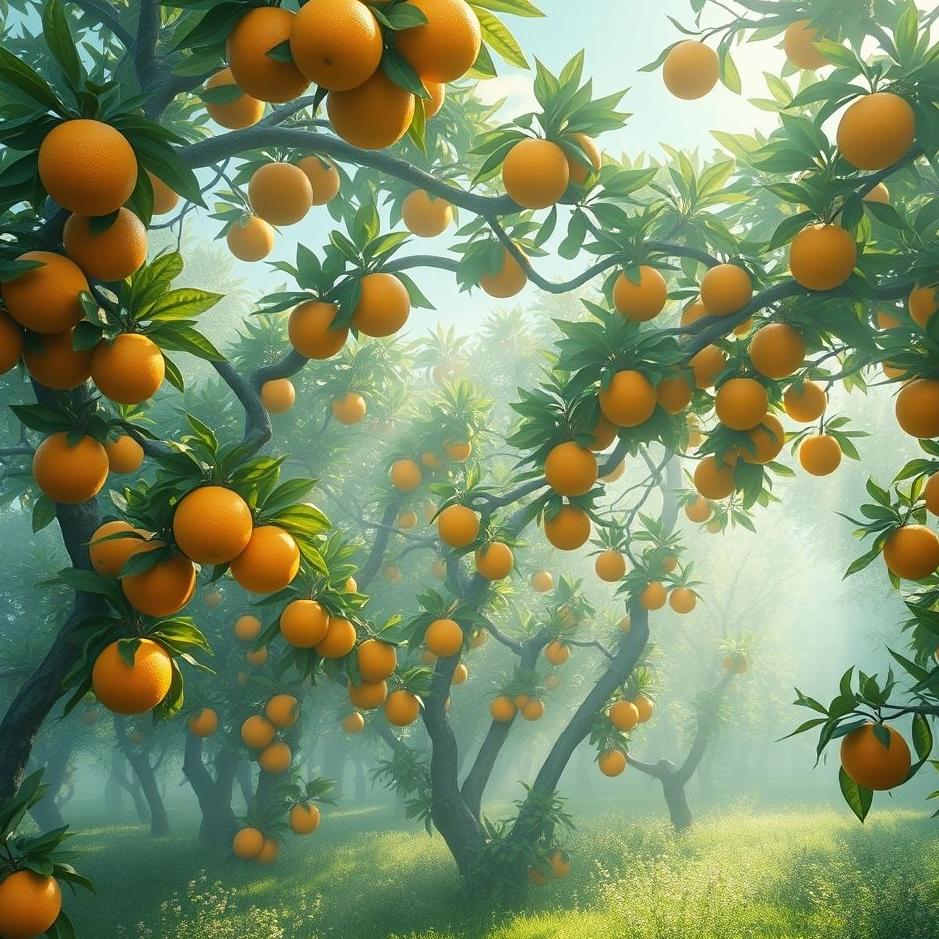 Dream : Citrus garden in a dream
