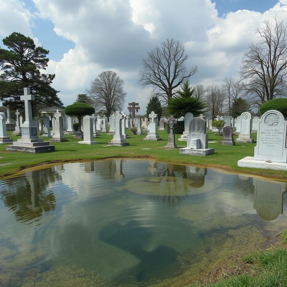 Dream : Clean water in a cemetery in a dream