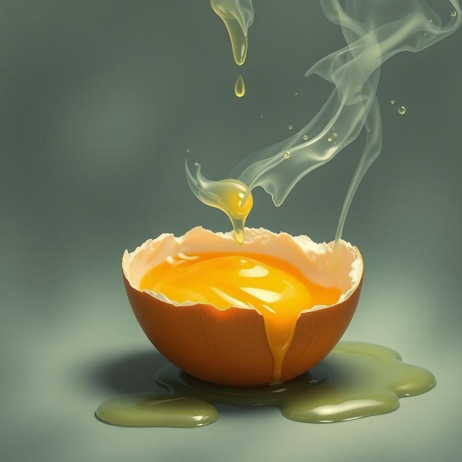 Dream : Cleaning a broken egg in a dream