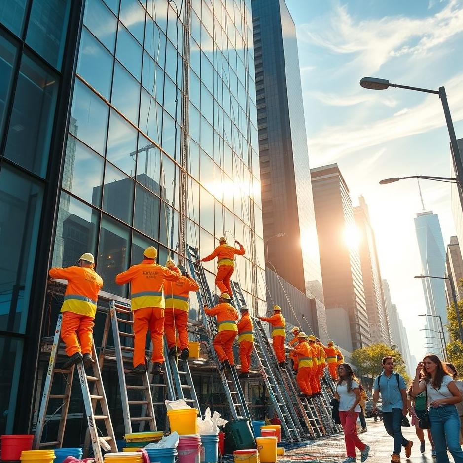 Dream : Cleaning a building 