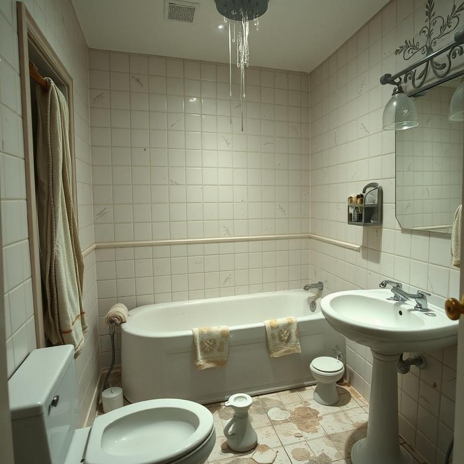 Dream : Cleaning a dirty bathroom in a dream