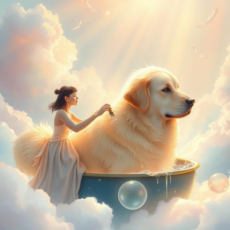 Dream : Cleaning a dog in a dream