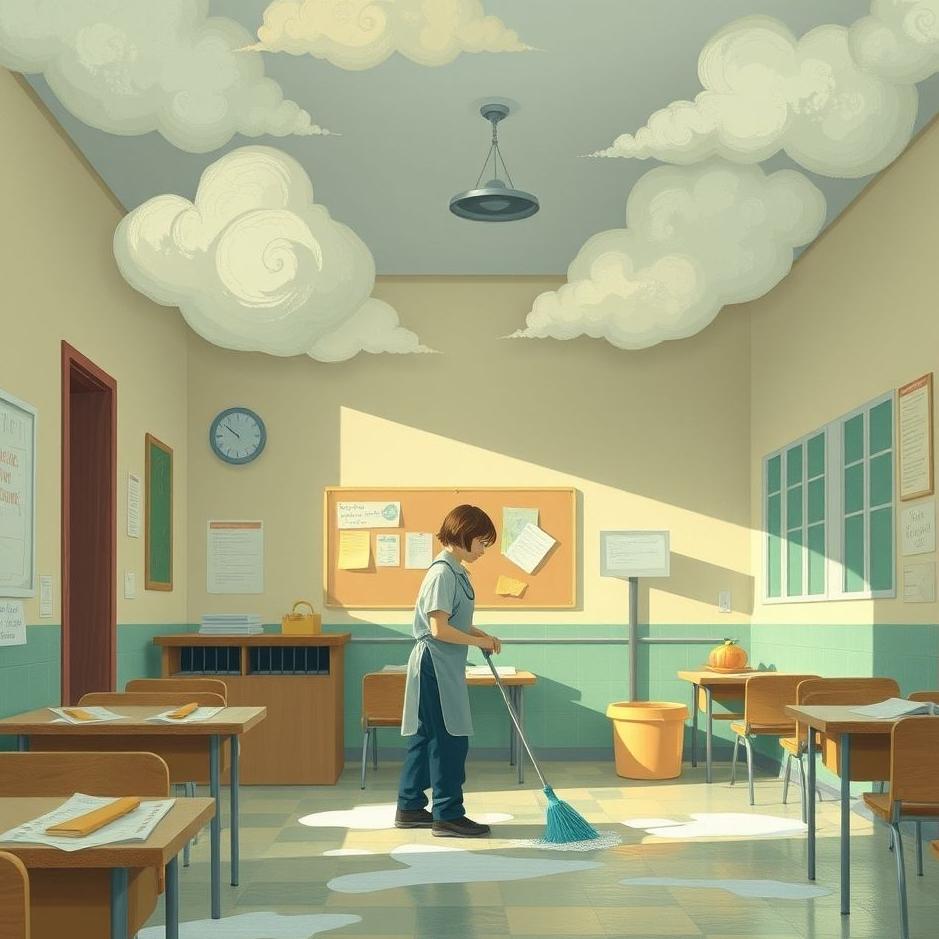 Dream : Cleaning a school in a dream