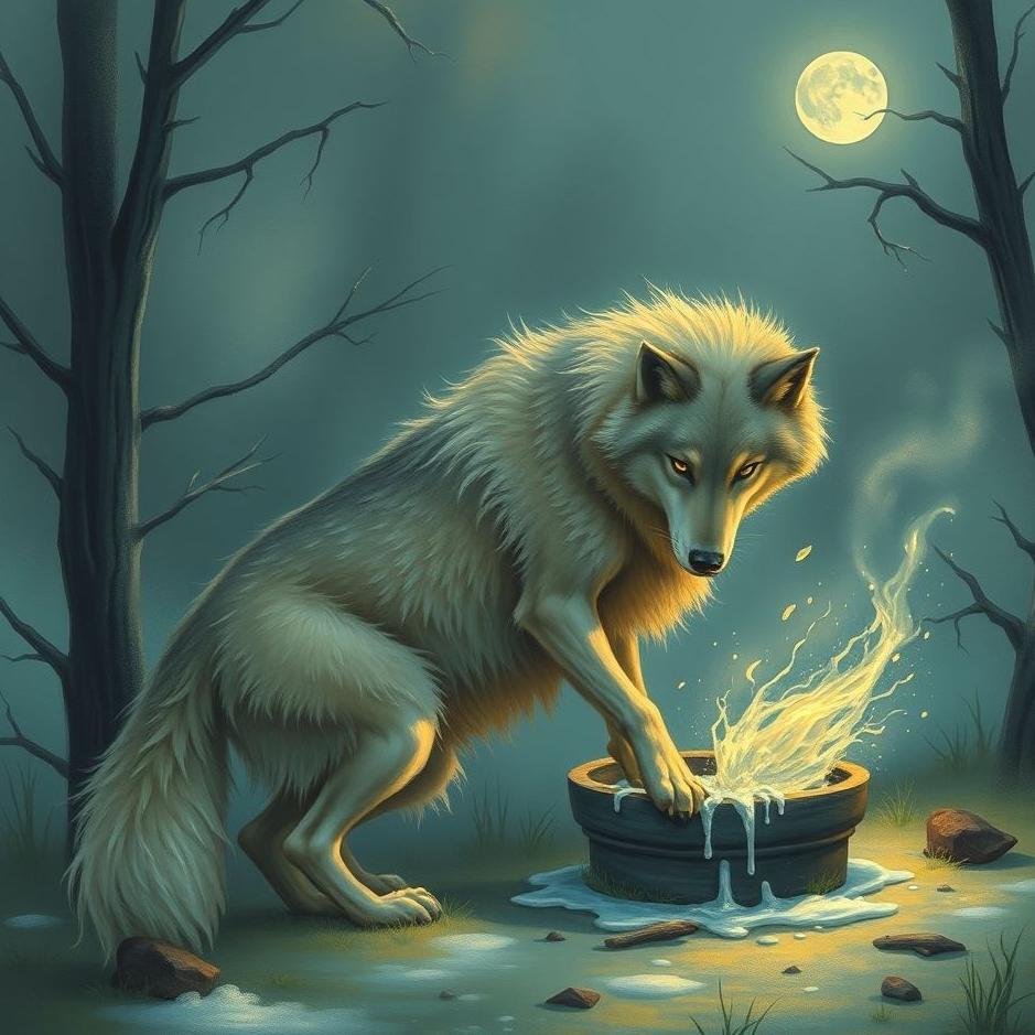 Dream : Cleaning a wolf in a dream