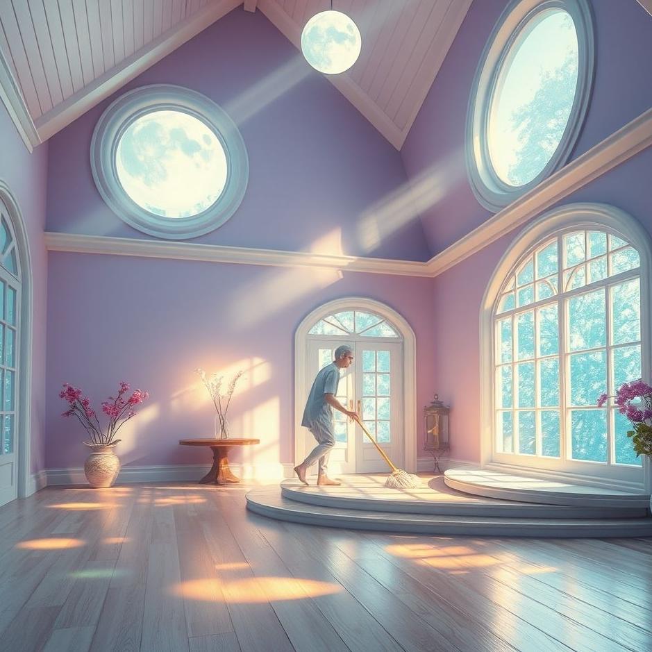 Dream : Cleaning and washing a house in a dream