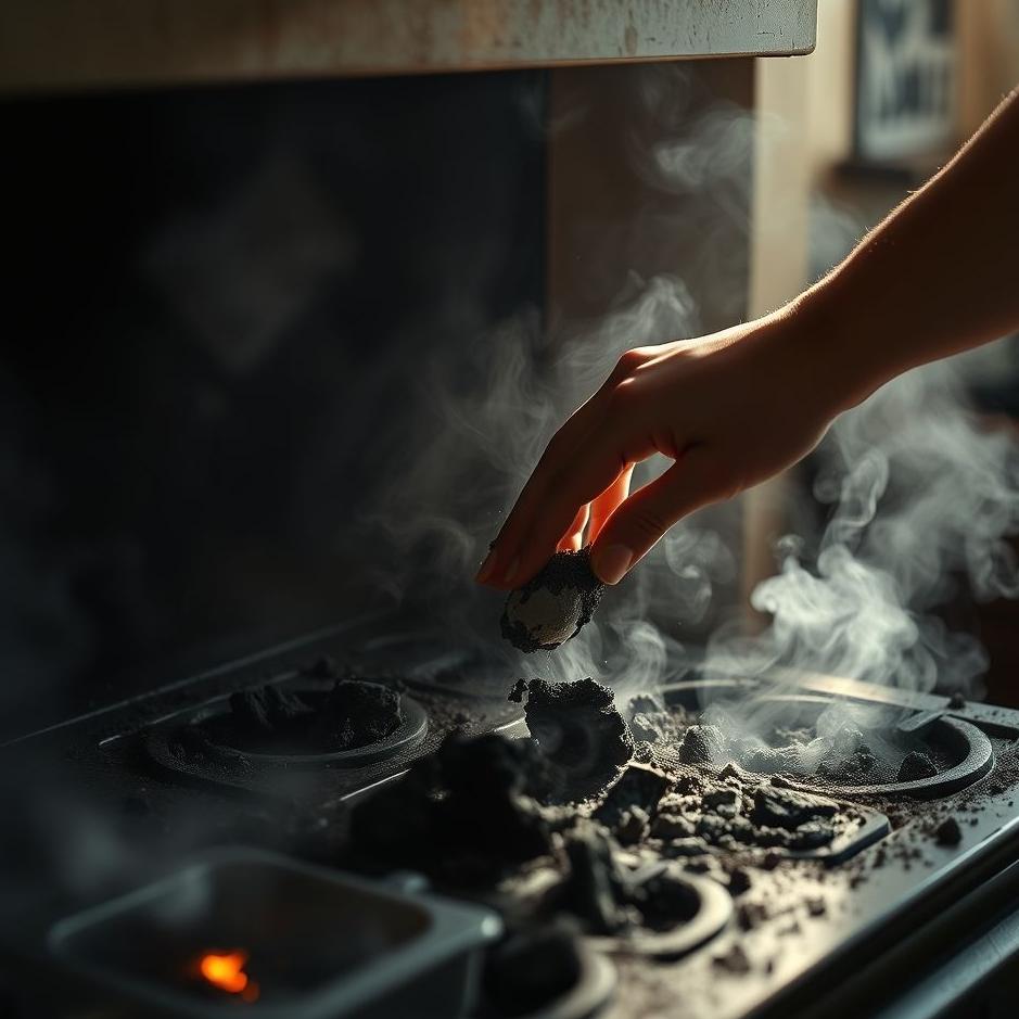 Dream : Cleaning ash from a stove in a dream