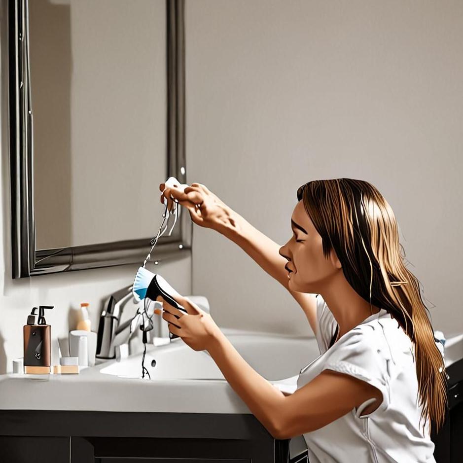 Dream : Cleaning hair in a bathroom