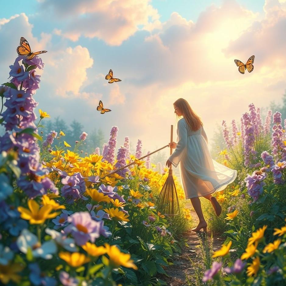 Dream : Cleaning in the garden in the dream