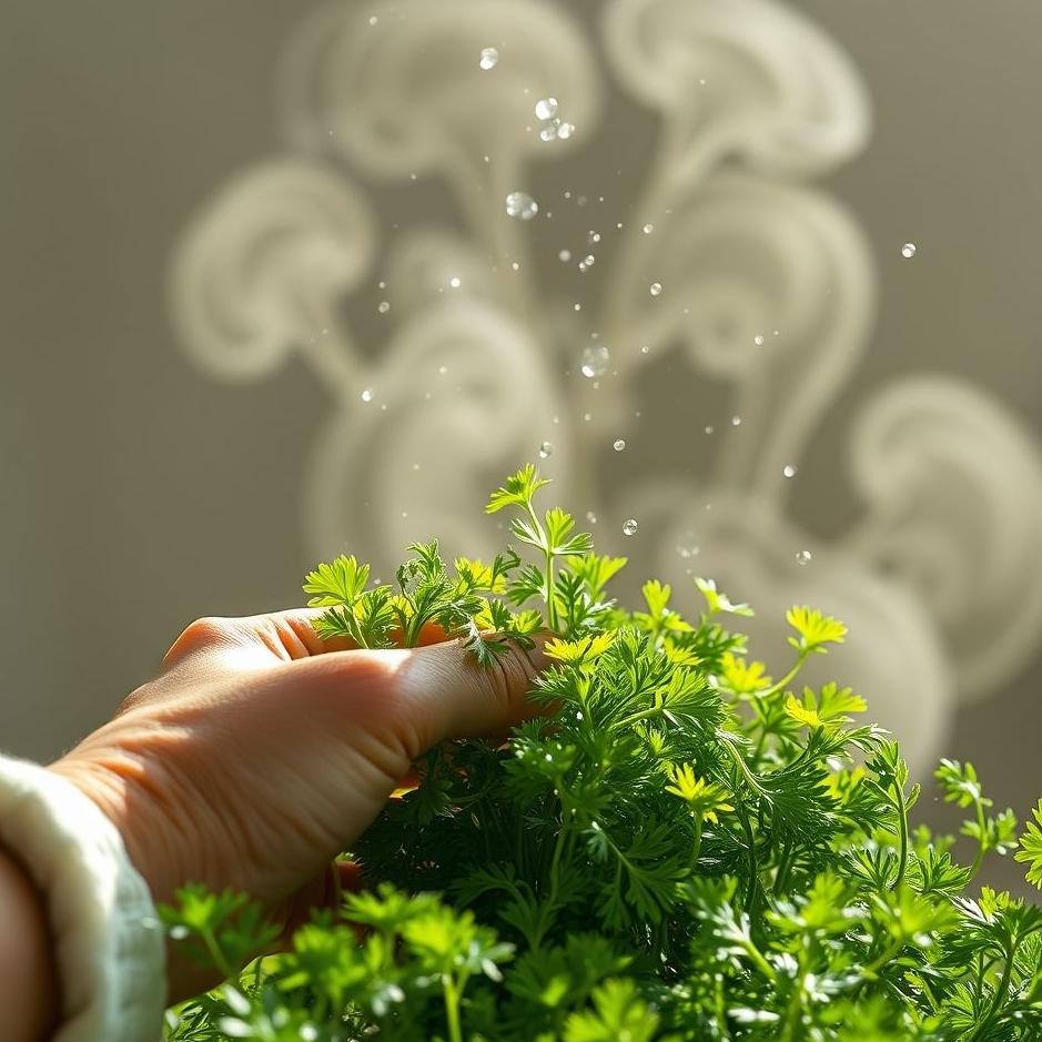 Dream : Cleaning parsley in a dream