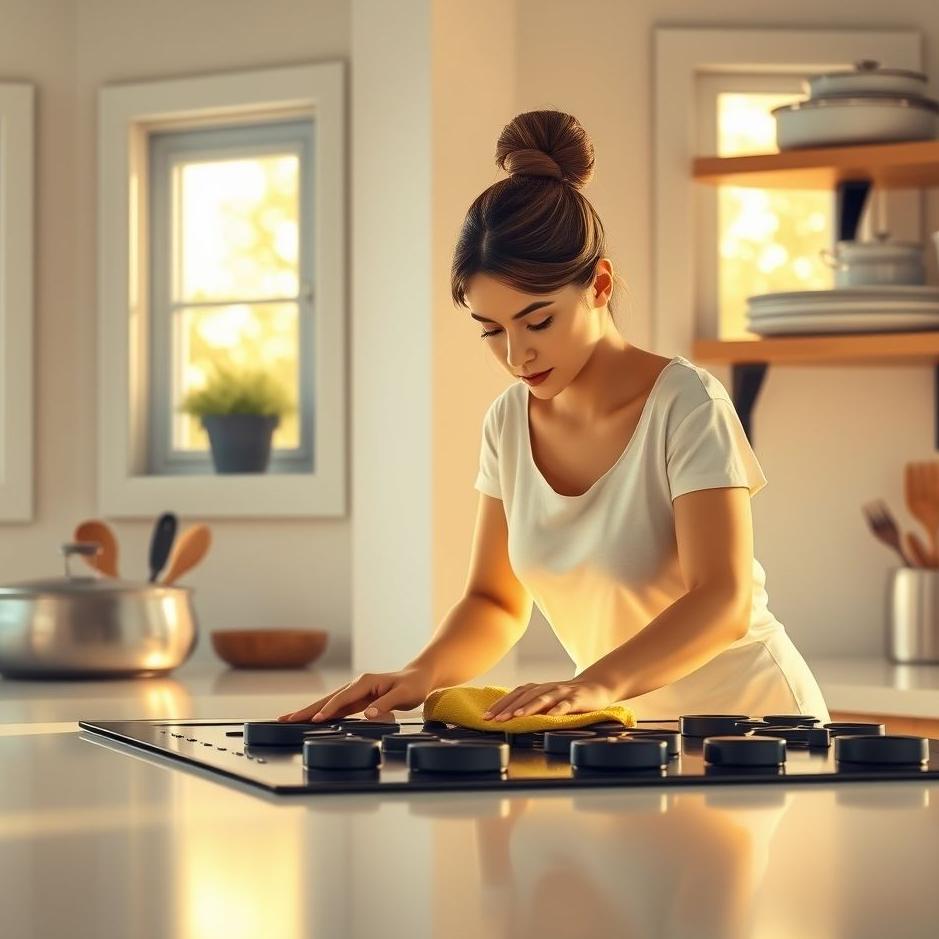 Dream : Cleaning the area around the stove in your dream