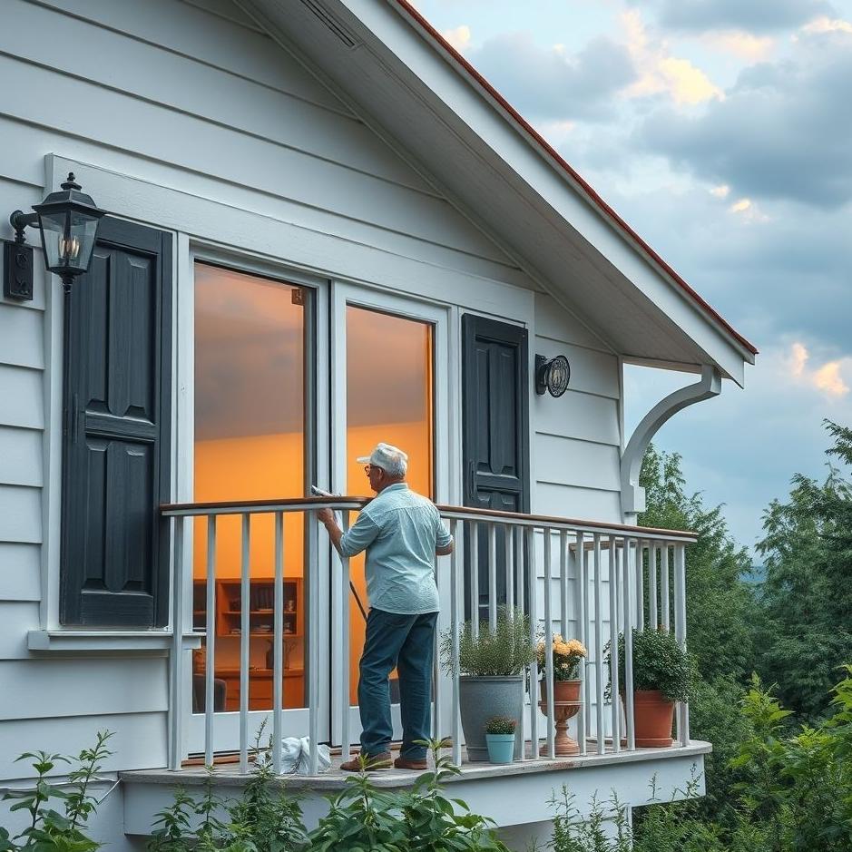 Dream : Cleaning the balcony of a house in a dream