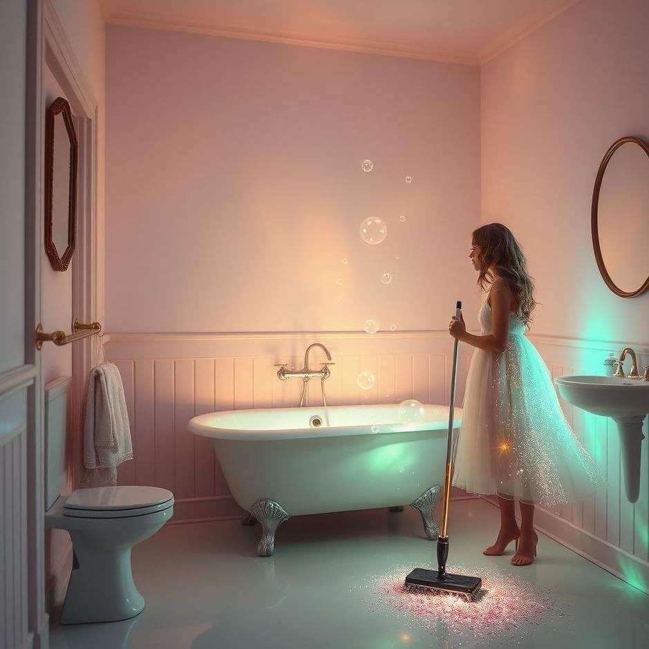 Dream : Cleaning the bathroom of the house in a dream