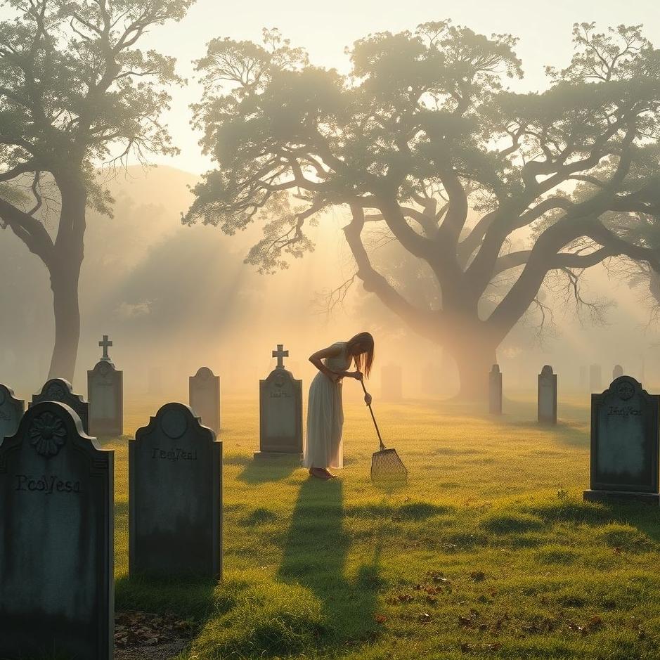 Dream : Cleaning the grass in the cemetery in a dream