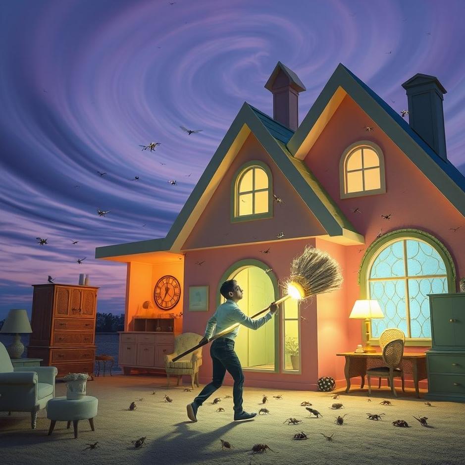 Dream : Cleaning the house from insects in a dream