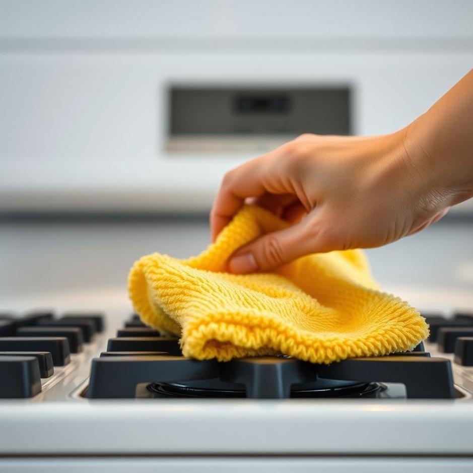 Dream : Cleaning the stove's handle in a dream