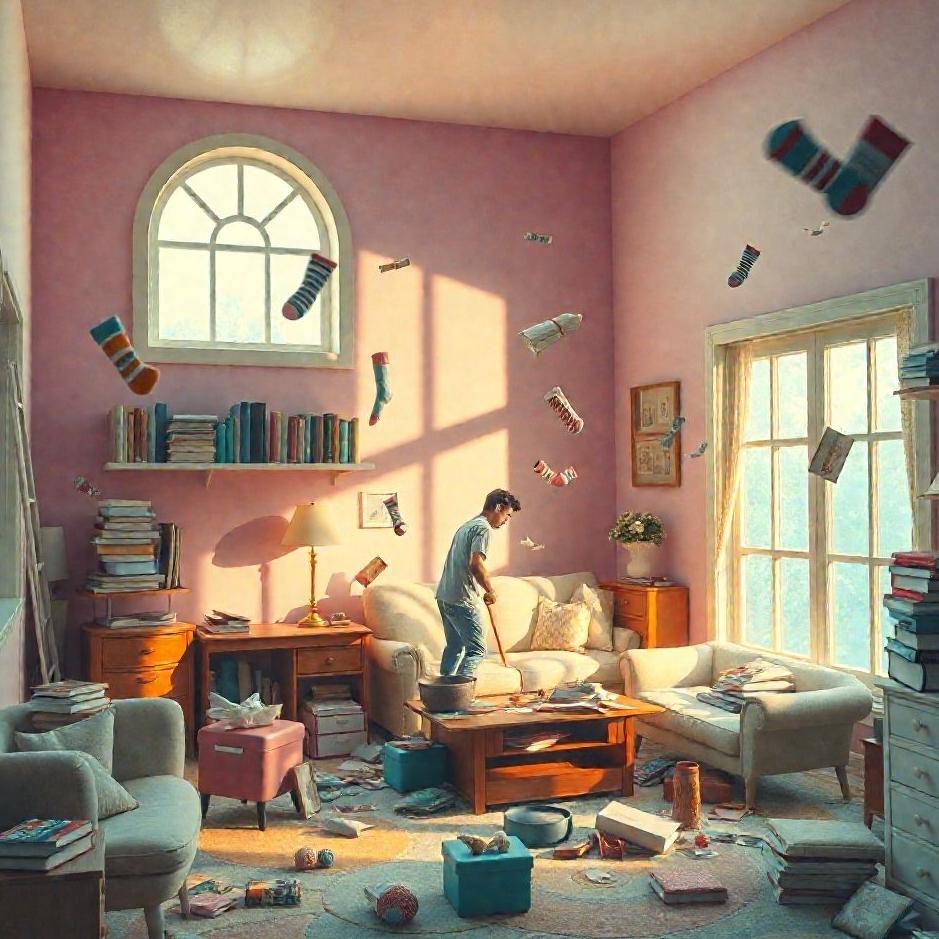 Dream : Cleaning up messy house in a dream