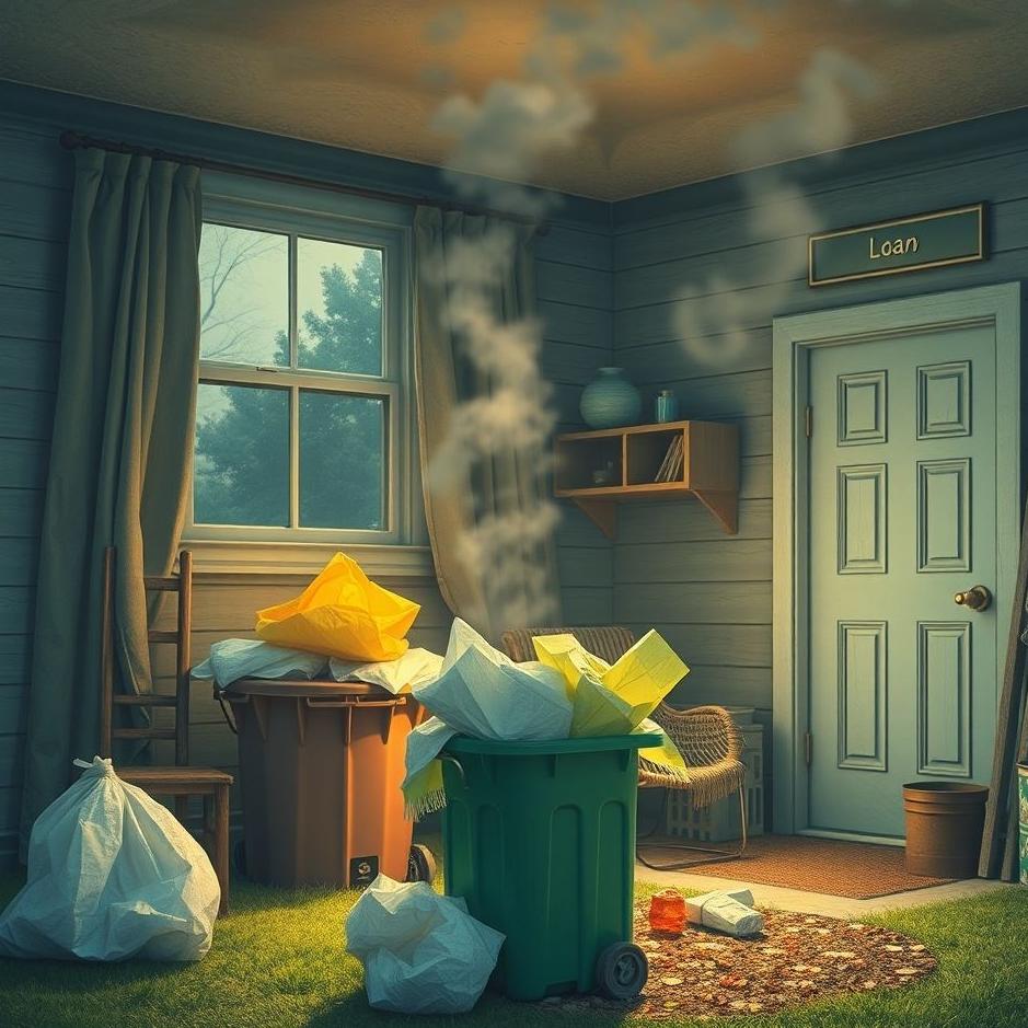 Dream : Cleaning up trash in your house in a dream