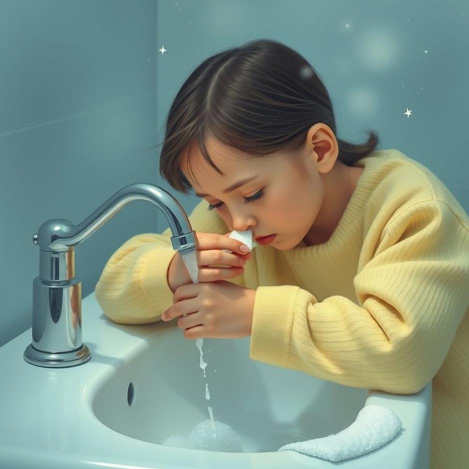Dream : Cleaning your nose in the sink in a dream