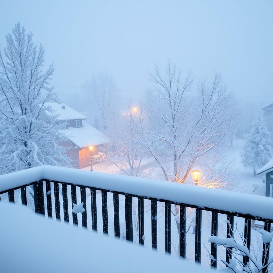 Dream : Clearing snow from the balcony in a dream