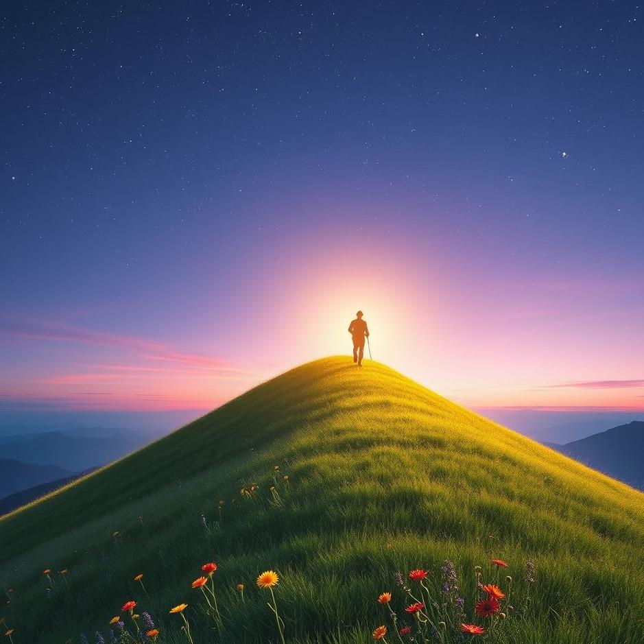 Dream : Climbing a beautiful hill in a dream