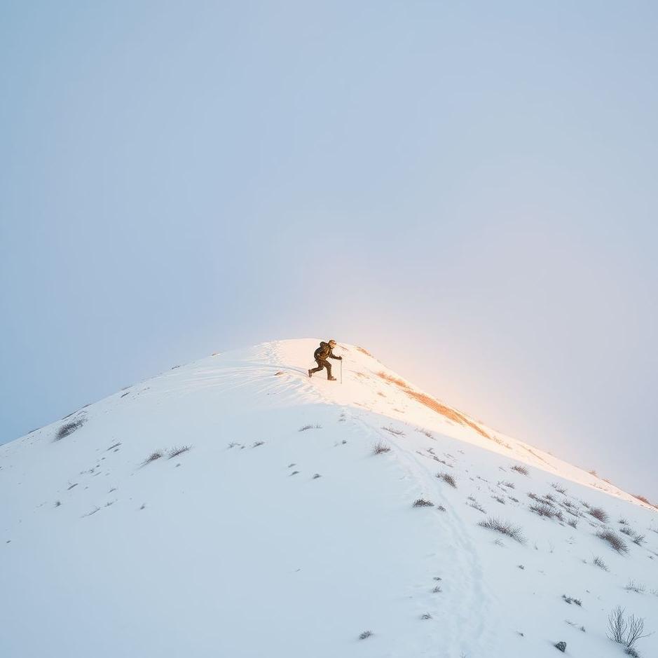 Dream : Climbing a hill in the snow in a dream