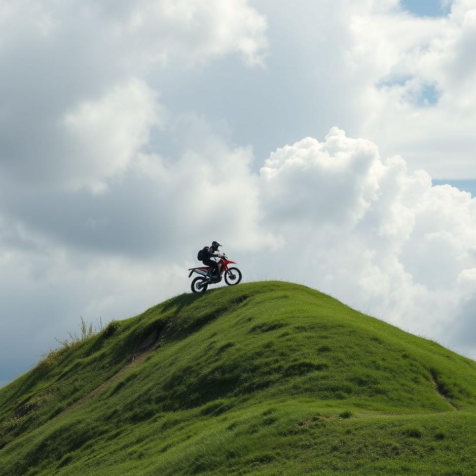 Dream : Climbing a hill on a motorcycle in a dream