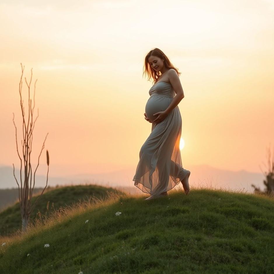 Dream : Climbing a hill while pregnant in a dream