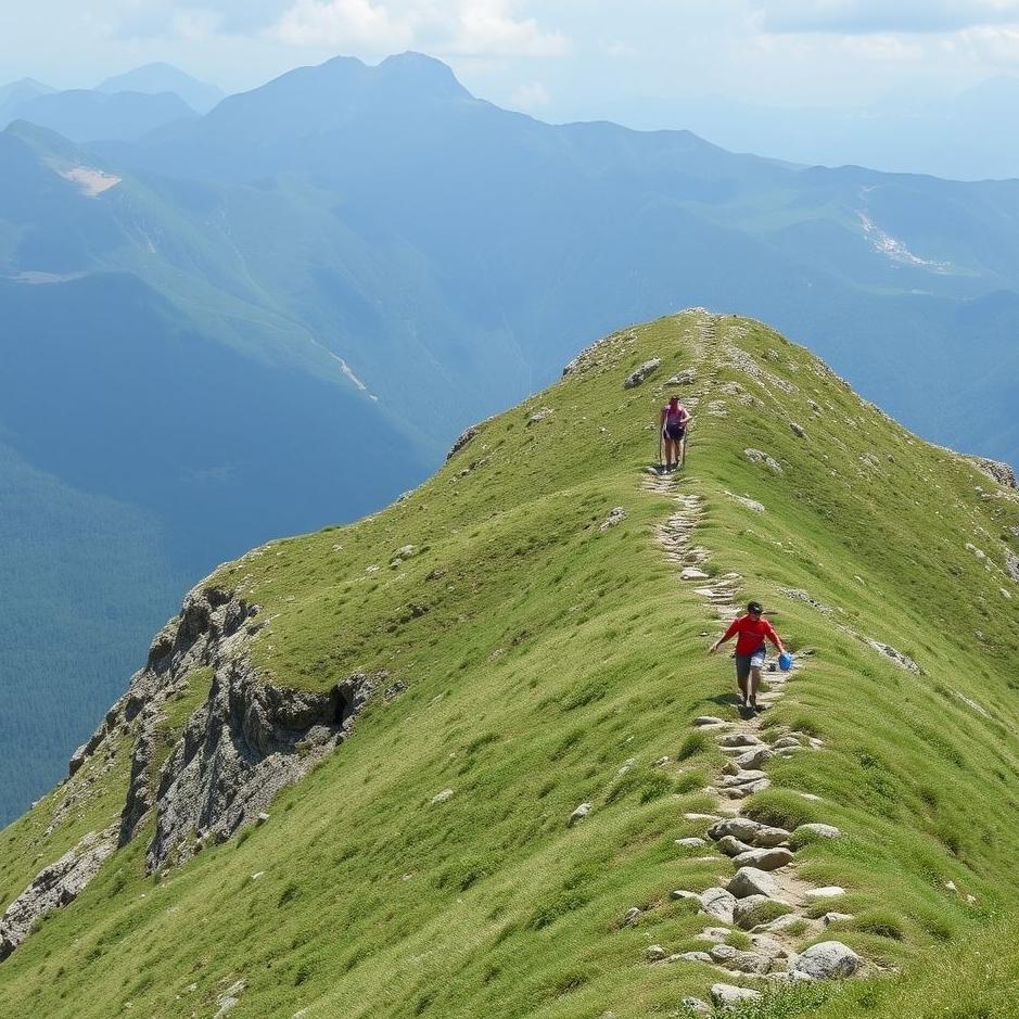 Dream : Climbing a hillside 