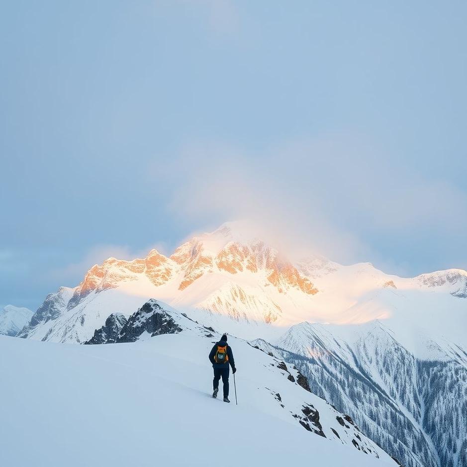 Dream : Climbing a mountain in the snow in a dream